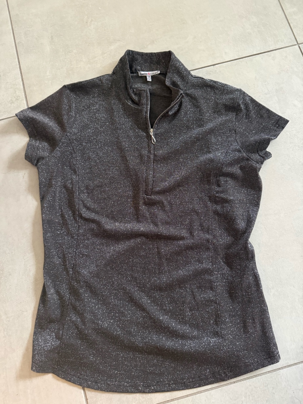 Bette & Court  womans metallic shirt. Size M